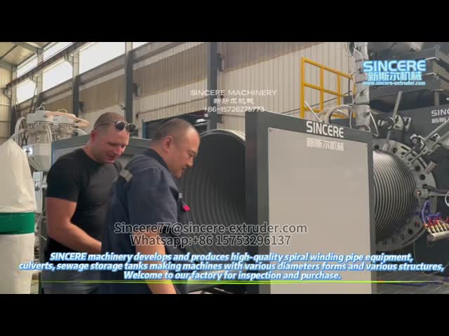 HDPE Square Spiral Profiles Large Diameter Spiral Tube Extrusion Line