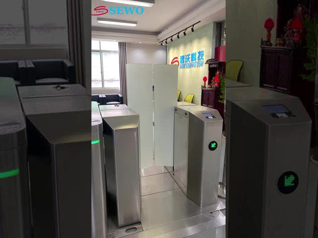 40people/Min Sliding Gate Turnstile Full Height For Bus Station / Office Building