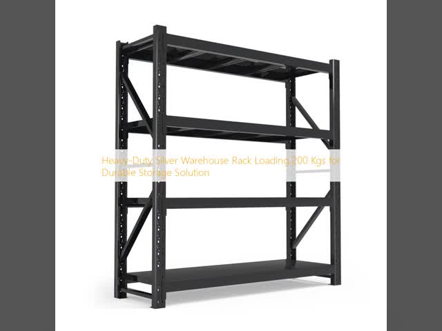 Heavy-Duty Silver Warehouse Metal Racks with 200 Kgs Load Capacity and Modular Design for Efficient Storage