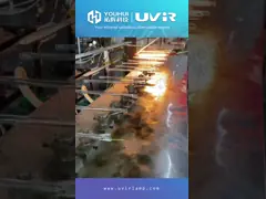 55-575V 텅스텐 필라멘트 쿼츠 적외선 램프, 파장 1-2μm, 작동시간 5000h