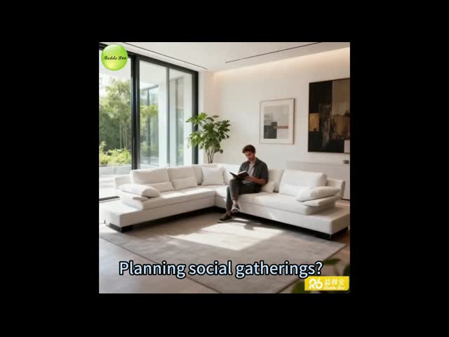 L Shaped Leather Sectional Sofa Couch For Social Gatherings Living Spaces ODM