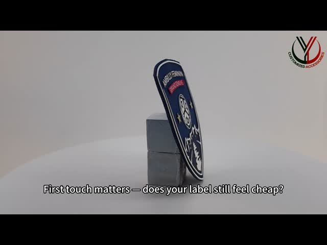 3D Football Team Patches Nylon Custom Clothing Patch High Density