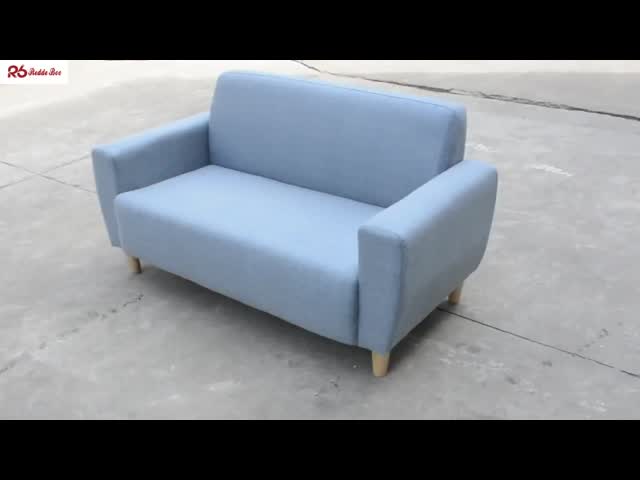 Breathable Low Profile White Linen Fabric Sofa Couch 3 Seater BIFMA Certificated