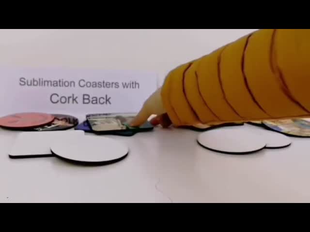 Custom Blank MDF Sublimation Cork Coasters Wear Resistant Blank Coasters For Printing