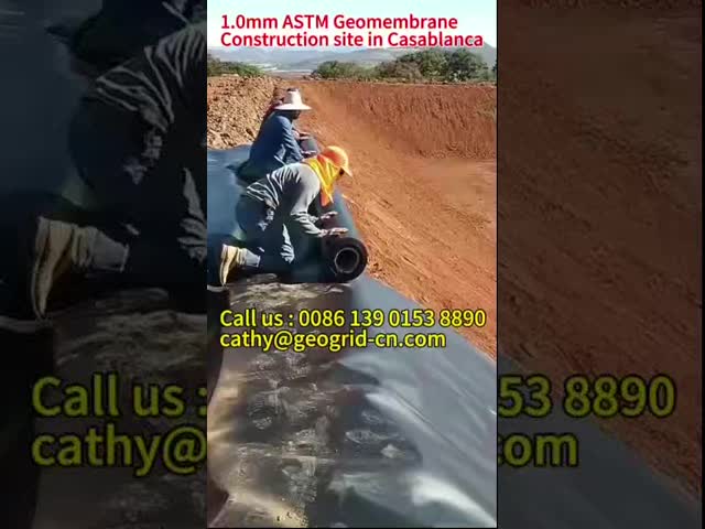 Single Side HDPE Textured Geomembrane ASTM GM13 Standard For Dam Liner