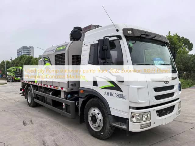 Used Line Pump stationary pump Truck 2019 Zoomlion 10022 Diesel Pumping Concrete Machine
