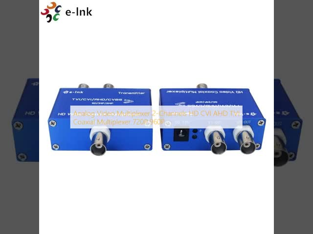 Analog Video Multiplexer 2-Channels HD CVI AHD TVI Coaxial Multiplexer 720P 960P