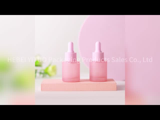 Round Frosted Dropper Bottle 30ml Empty Custom Color ODM OEM