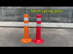Traffic PU 500mm Warning Post Reflective Delineator Road Spring Flexible Bollard