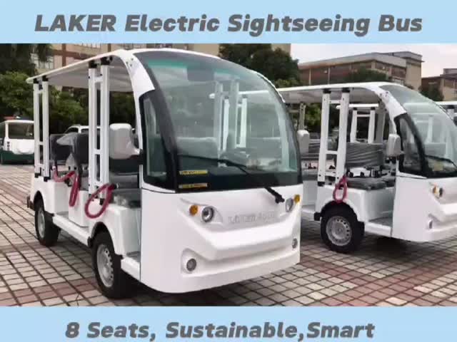 8-11 Seater Electric Shuttle Bus Low Speed Electric Sightseeing Vehicle Beautiful Design