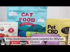 Eco-Friendly Reusable Stand-Up Pouch with 50-200microns Thickness for Pet Food Packaging