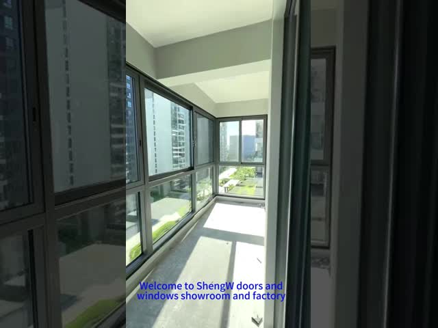 Customized Width Swing Window 5mm - 20mm Glass Aluminum Sliding Windows