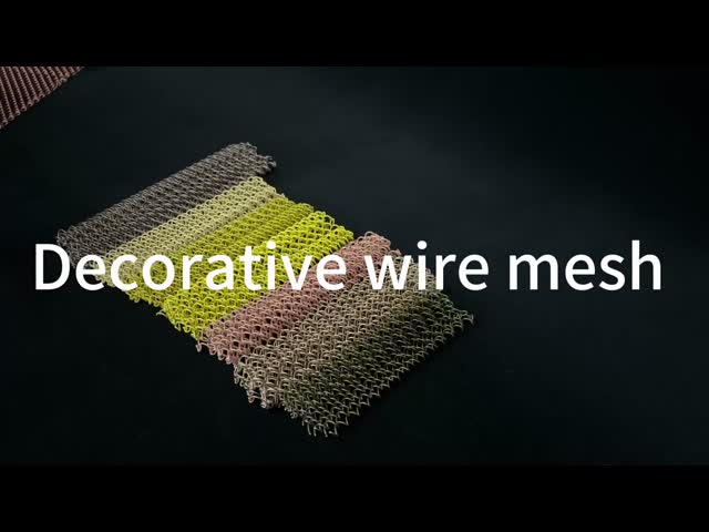 100mm Diameter Decorative Wire Mesh Golden Finish Decorative Metal Mesh