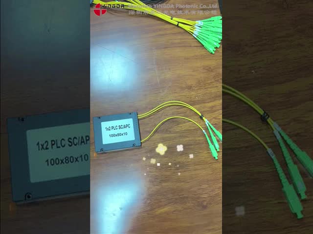 Single Mode FTTH Fiber Optic Splitter 1X2 1X4 1X8 with ABS Box 2.0mm for FTTA Optical Fibers Equipment Use in FTTH