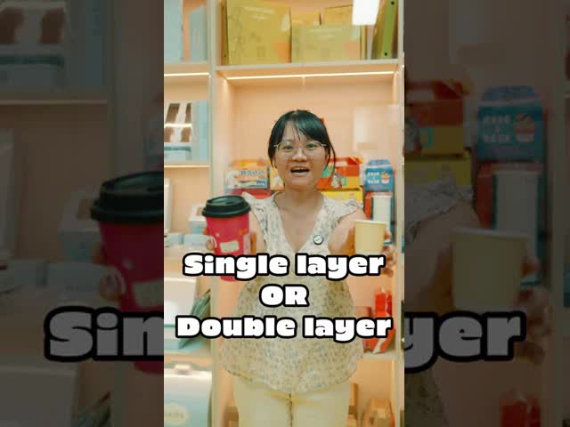 Disposable double-layer hot drink paper cup coffee cup customized eco-friendly water-based coating paper cup