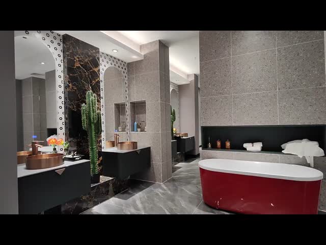 Modern Mirrored Bathroom 316 Stainless Steel Vanity Cabinet Copper Basin Cabinet