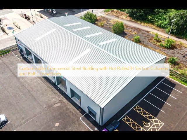 Customizable Commercial Steel Building with Hot Rolled Steel Frame and Bolt Connections for Easy Assembly