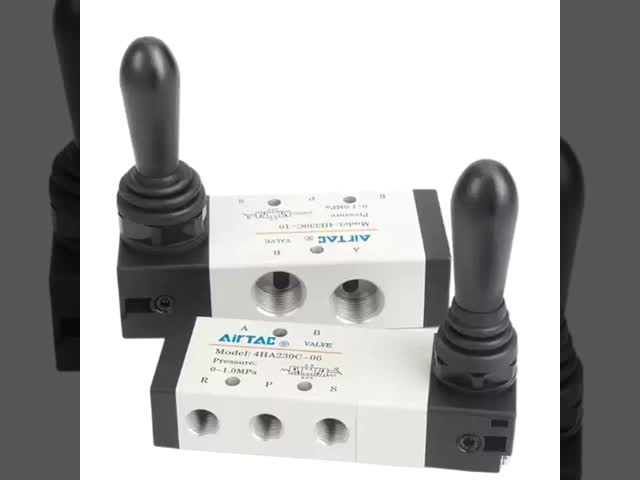 AIRTAC 4H Series Aluminum Alloy Hand Lever Valve with 5/2 way and 5/3 way Positions and 3/8