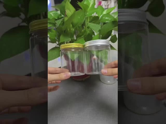 50ml 100ml 150ml 200ml 250ml 300ml Clear Plastic Pet Container Food Jar With Lid