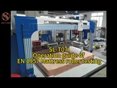 2kNセンサアルミフレームと高さ損失テストのマットレス試験機 EN 1957の適合性 video