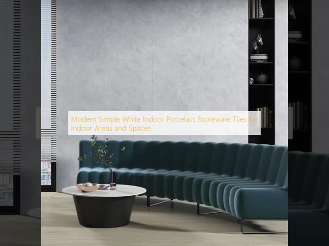 Modern Simple White Indoor Porcelain Tiles with 9mm Thickness and High Durability for Residential and Commercial Spaces