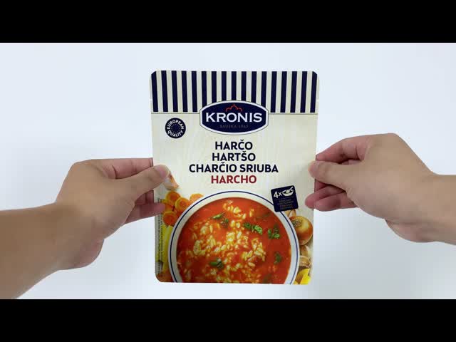 Custom Printed Food Packaging Bag Food Grade Laminated Heat Sealed Stand Up Bag For Meat Fish Rice Soup