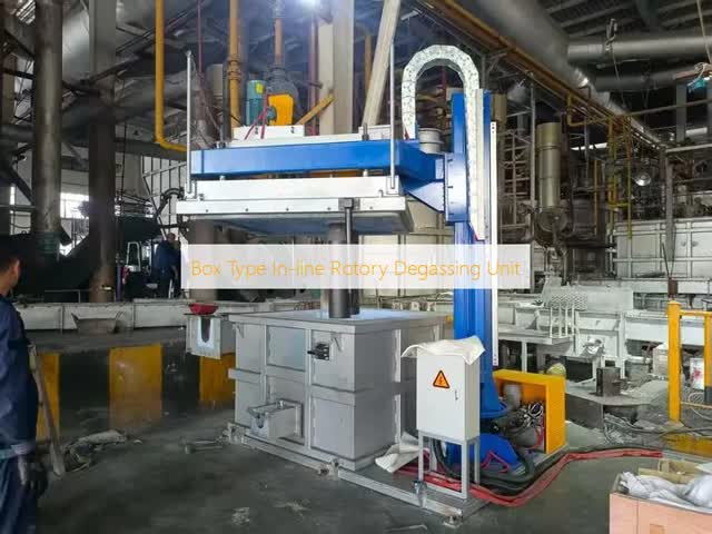 Box Type In-line Rotary Degassing Unit with Over 60% Degassing Efficiency 3.6-3.96 g/CM3 Density for Refractory Applications