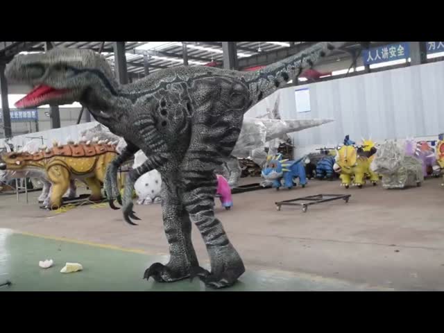 High-Quality Customizable Velociraptor Dinosaur Costume - Walking Dinosaur Suit for Sale