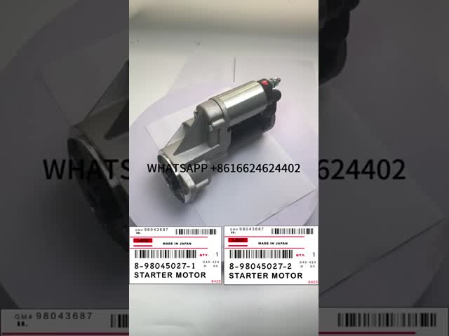 KBZE 8-98045027-2 ISUZU 4JJ1 8-98045027-1 8-98045027-3 STARTER MOTOR ASSY 24V 11T 3.5KW FOR CX130 CX160 ZX110 ZX140 ZX160 EXCAVATOR