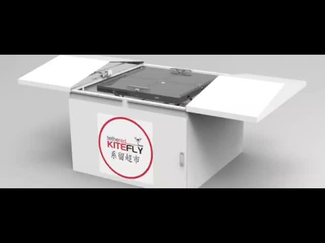 Emergency Tethered UAV Systems Tethered Hangar System For Monitoring Lighting SF-60X-50M Kitefly