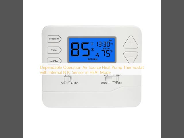 Riseem Dependable Operation Air Source Heat Pump Thermostat with Internal NTC Sensor in HEAT Mode