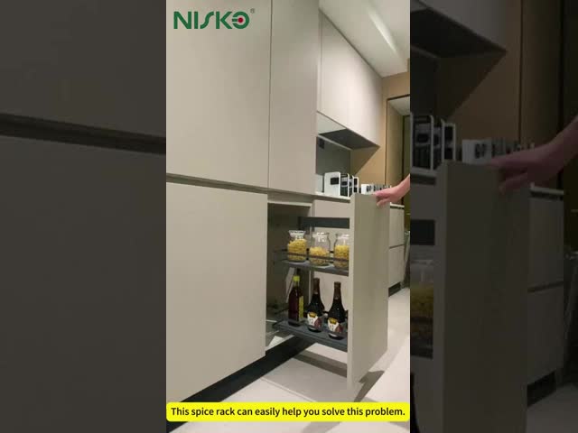 2 Tiers Wire Basket Drawer Pull Out For Spice Seasoning Bottle Storage