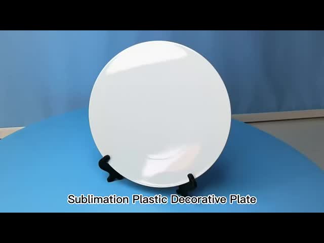 Printable Photo 8 Inch 10 Inch Plastic Sublimation Plate Blanks Decoration Dinner Plates Plastic Moonlight Plate Blank