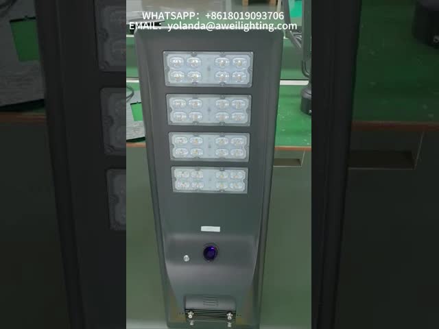 All In One 45W Integrated Solar LED Street Light With Monocrystalline Silicon, High Luminous Flux, 12.8V- 30AH Lithium Battery and Remote Control