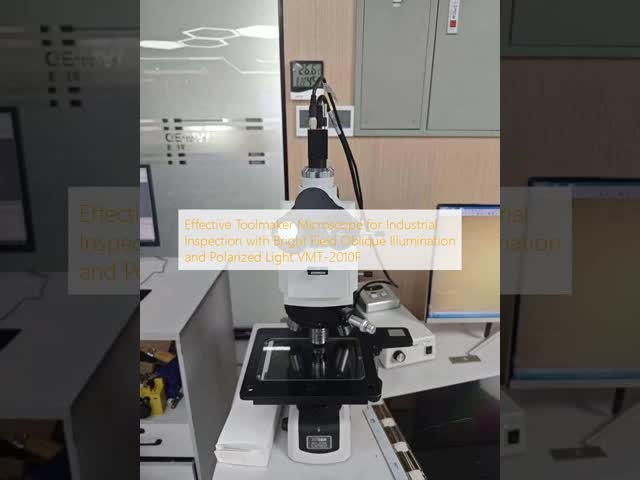 Precision Toolmaker Microscope with Bright Field Oblique Illumination, Polarized Light, and 50-500x Magnification for Industrial Inspection