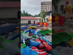 China Kids Fibreglass Swimming Pool Slide Aquatic Adventure Playground & Splash Pad supplier