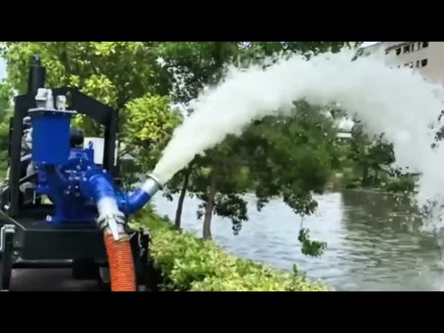 Manufacturer Trailer Mounted Water Pump Open Rack Self Priming Pump Trash Water Pump Set