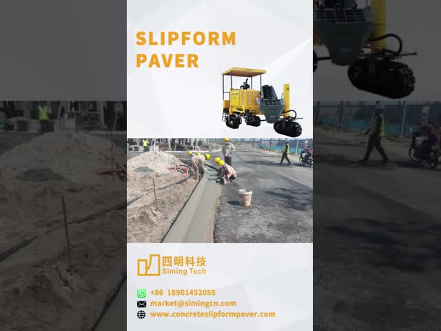 SMC-5000 Slipform Paver with Short Turning Radius 0-2500mm Paving Width video