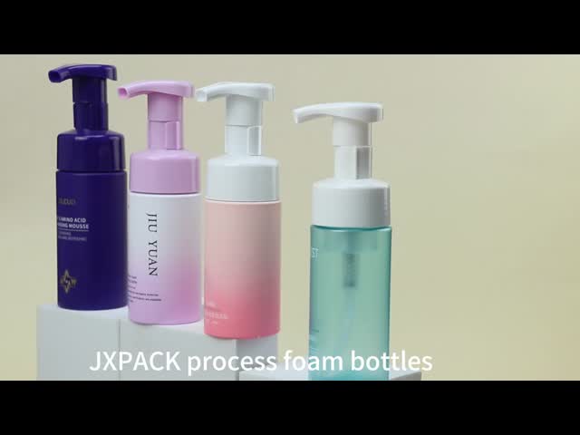 Transparent White PET Foam Pump Bottle with Press-Type Foam Pump Head and Multiple Capacity Options for Safe and Efficient Skincare