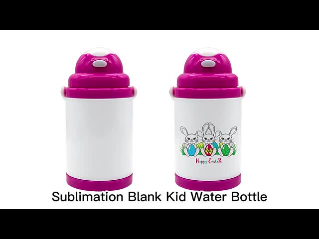 Diy Custom Blank Sublimation Flip Top Water Bottle For Kids Straw Drink Children Bottle