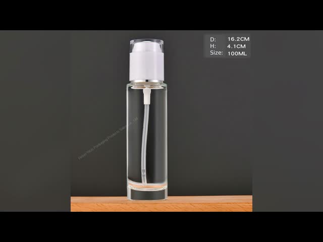 Squeezable Empty Glass Lotion Bottles With Pump Bulk 30ml