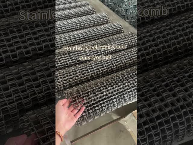 304SS Metal Honeycomb Conveyor Belt 20cm-200cm Width Honeycomb Belt Conveyor