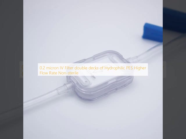Disposable IV Filter with Double Decks of PES and Hydrophobic PTFE for Higher Flow Rate