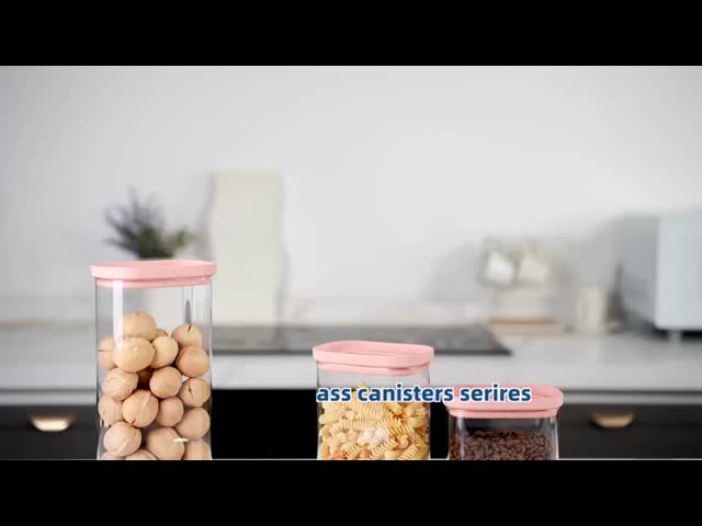 IKOO Borosilicate Glass Canister with Tempered Lid - Multiple Sizes