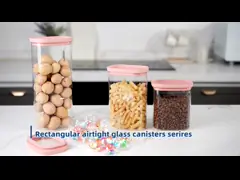 IKOO Borosilicate Glass Canister with Tempered Lid - Multiple Sizes