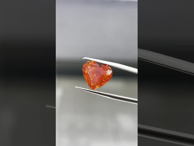 9CT Heart Lab Grown Diamonds IGI Certified Diamonds Lab Created Fancy Vivid Red Diamonds CVD
