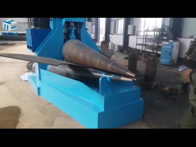 Special Sheet Metal Cone Rolling Machine 3 Rollers Hydraulic
