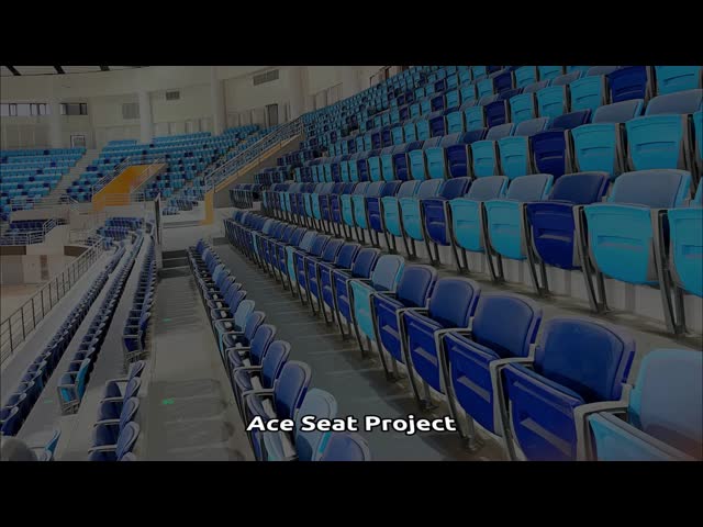Tip Up Plastic Stadium Seating with 5 Years Warranty Customizable HDPE Blow Molding Anti Aging