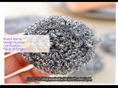 Household Stainless Steel Cleaning Ball Pan Scrubber 8*8cm 40g 0.08-0.5mm Wire width