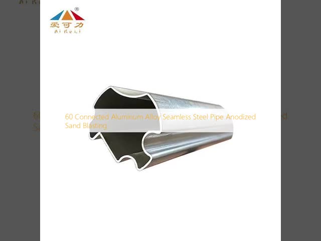 60 Connected Aluminum Alloy Seamless Steel Pipe Anodized Sand Blasting